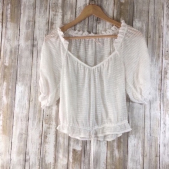 Free People Dorothy Tie String Blouse - Picture 2 of 7